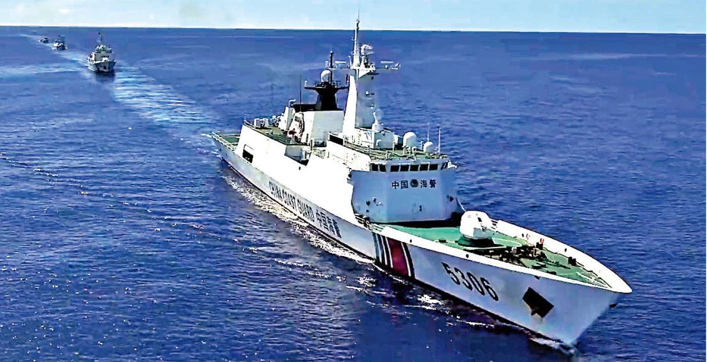 中國海警黃岩島實戰化演練 航路封控   全天候常態化巡航 隨時管控驅離外方侵權艦船