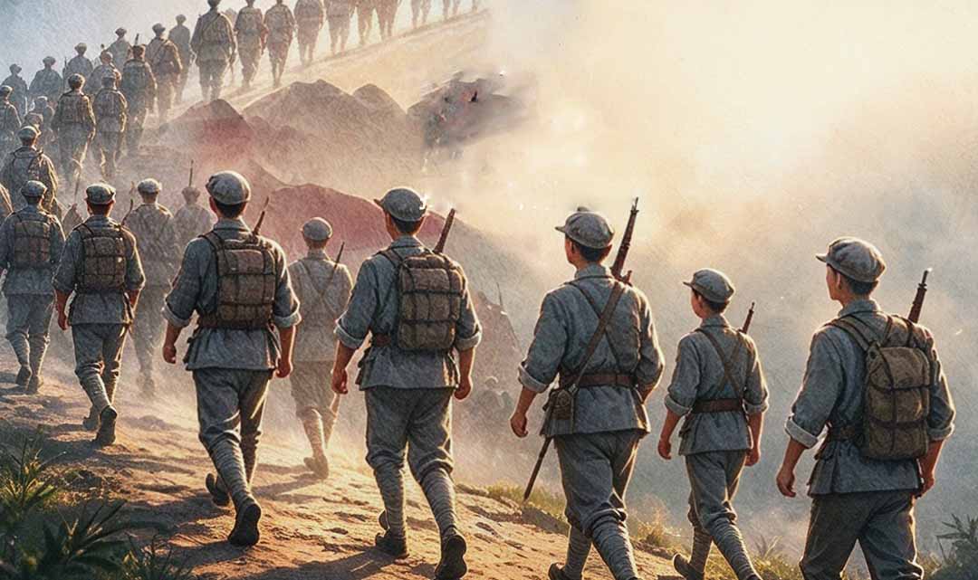 手绘地图丨一支“娃娃军”的万里征途